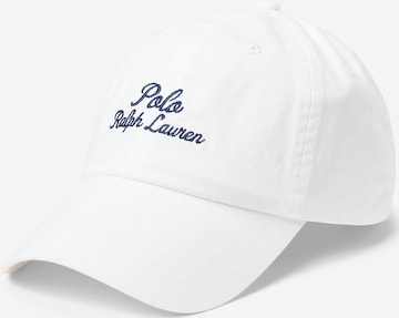 Casquette Polo Ralph Lauren en blanc : devant