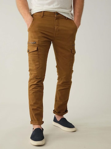 Effilé Pantalon cargo 'Danakil' Deeluxe en marron : devant