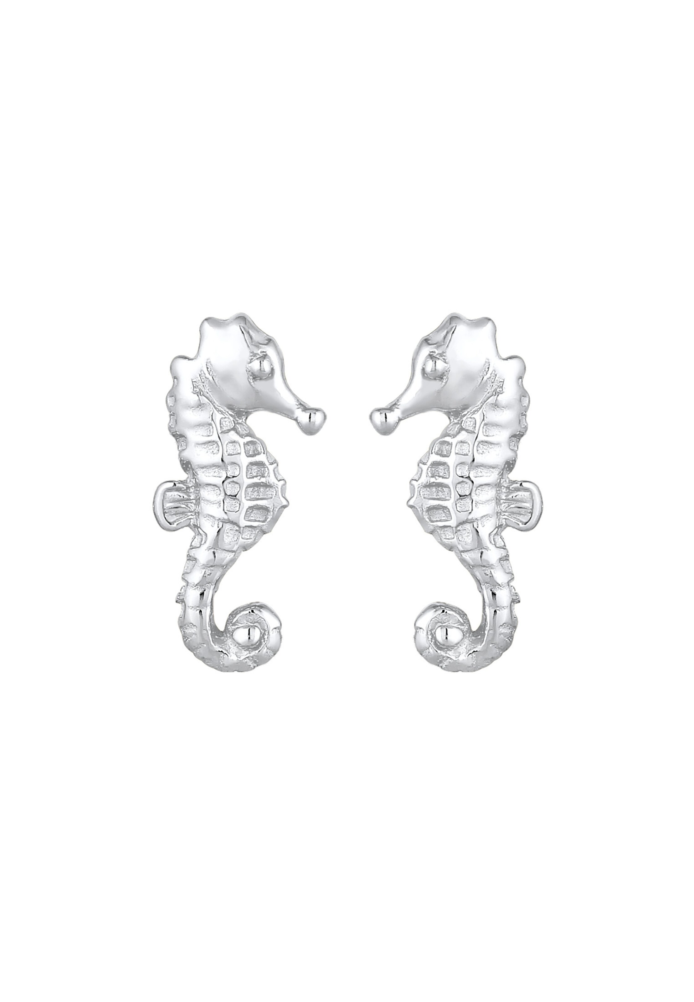 ELLI Ohrringe Seepferdchen in Silber: Vorderseite