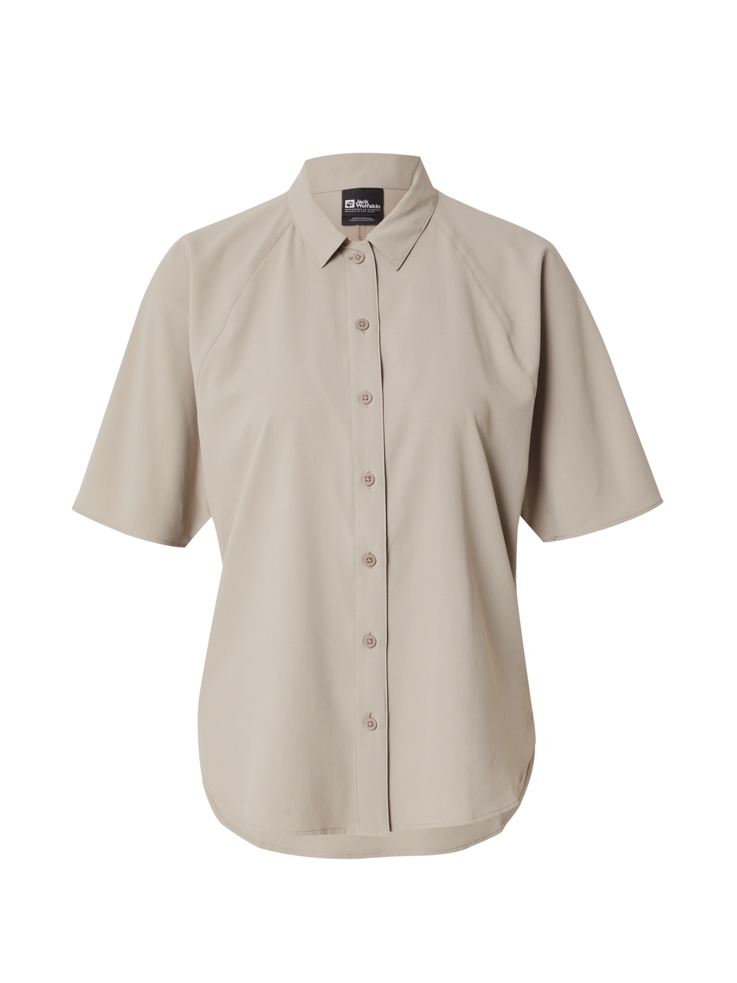 JACK WOLFSKIN Функционална блуза 'Sierra Quest' в сиво: отпред