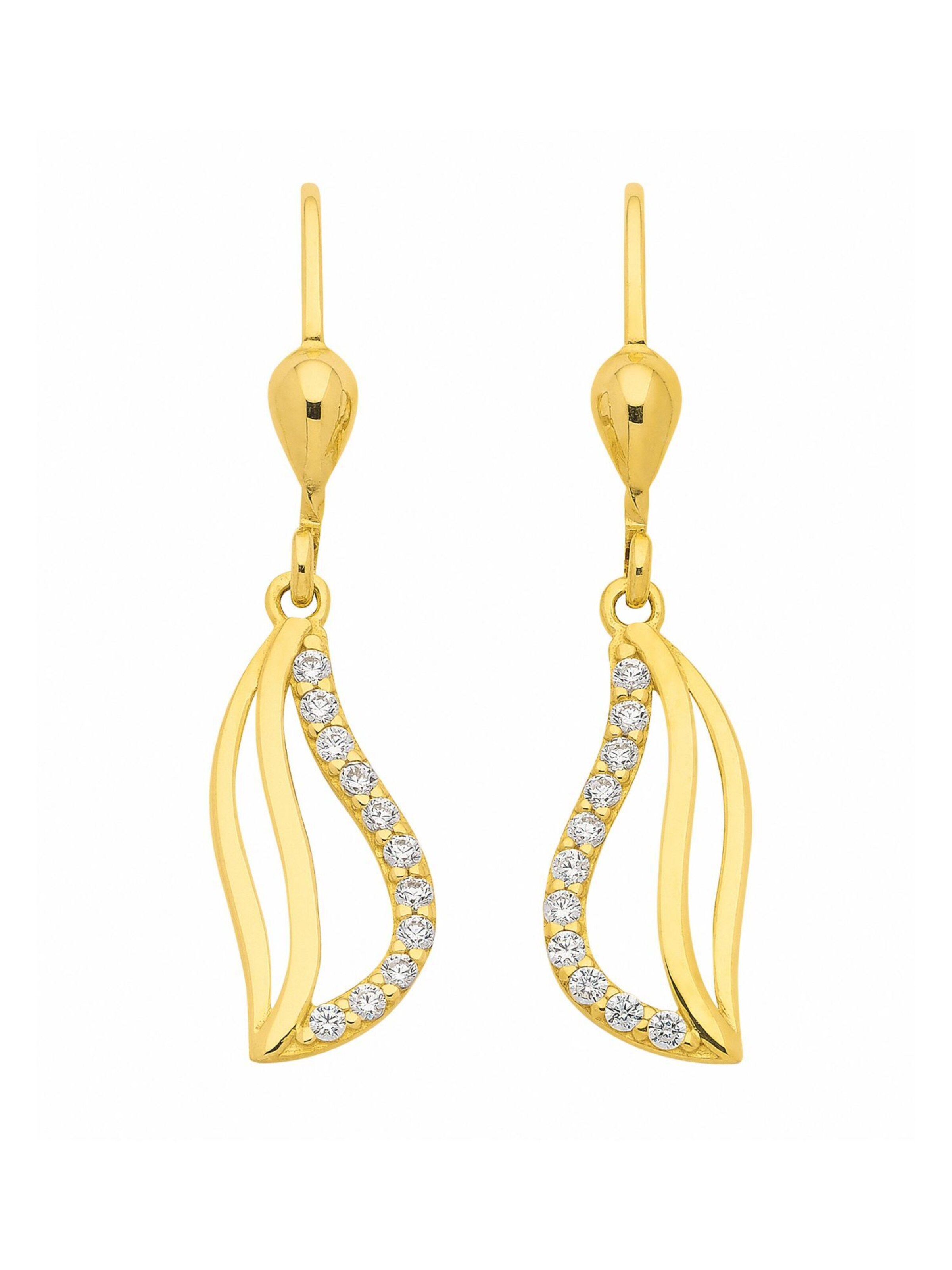 Adelia´s Ohrhänge in Gold: Vorderseite