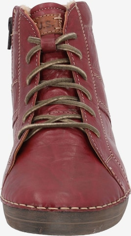 JOSEF SEIBEL Lace-Up Ankle Boots 'Felicia 01' in Red