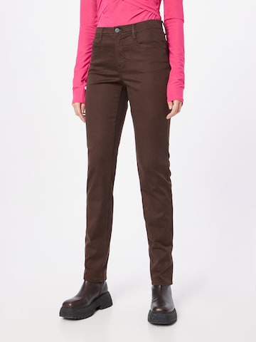 Coupe slim Pantalon 'MARY' BRAX en marron : devant