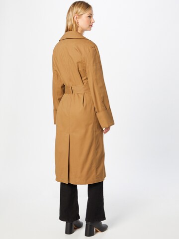 Gina Tricot Between-Seasons Coat 'Mimmi' in Brown