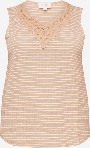 ONLY Curve Top 'TANIA' in Beige: voorkant