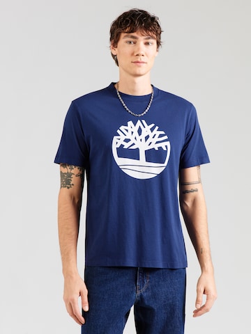 TIMBERLAND Shirt 'NORTHWOOD TREE' in Blauw: voorkant