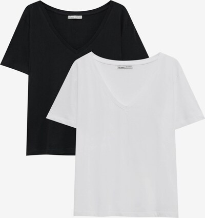 Pull&Bear T-shirt i svart / vit, Produktvy