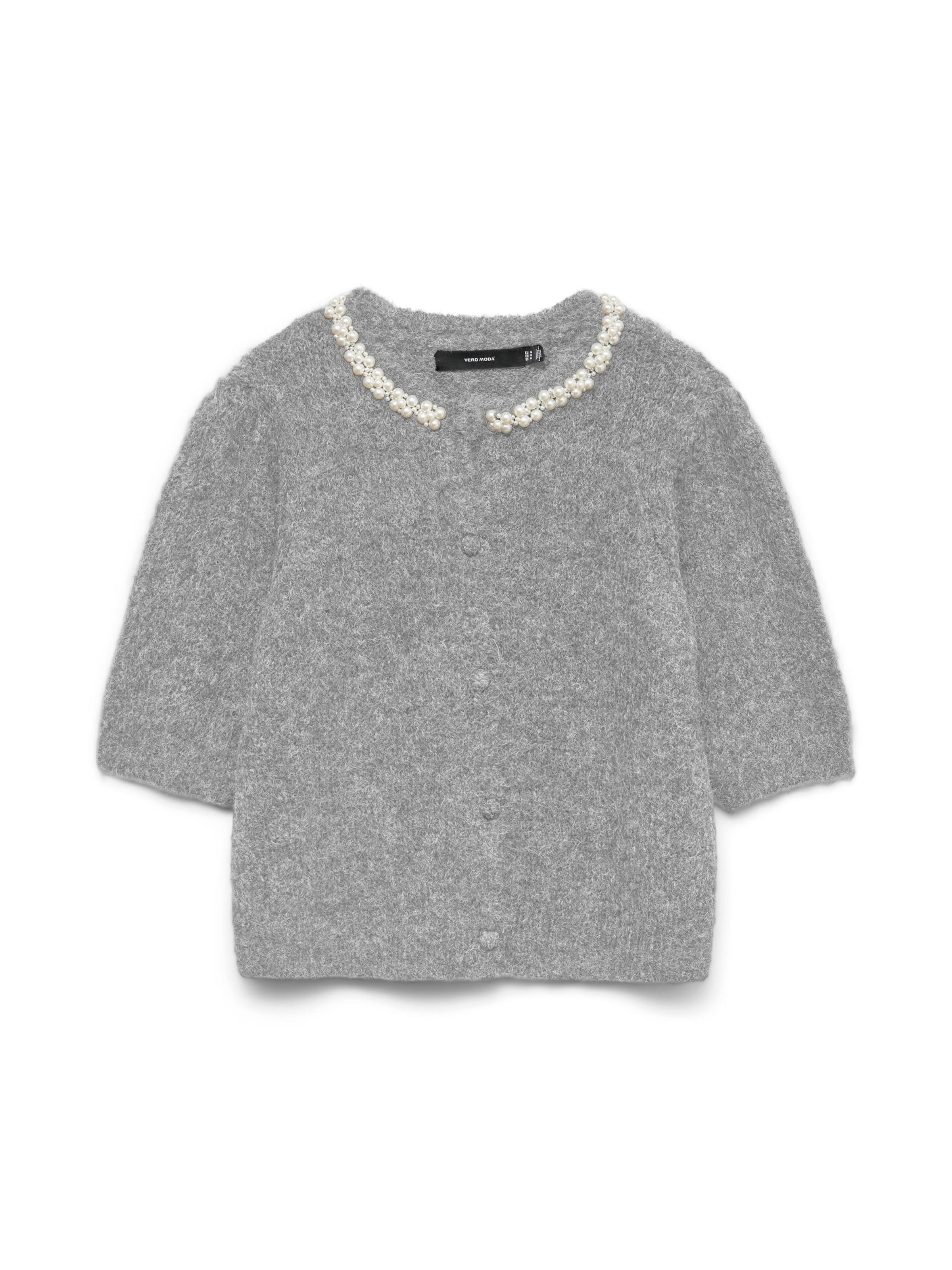 Vero Moda Curve Cardigan 'OCEAN' i grå: forside