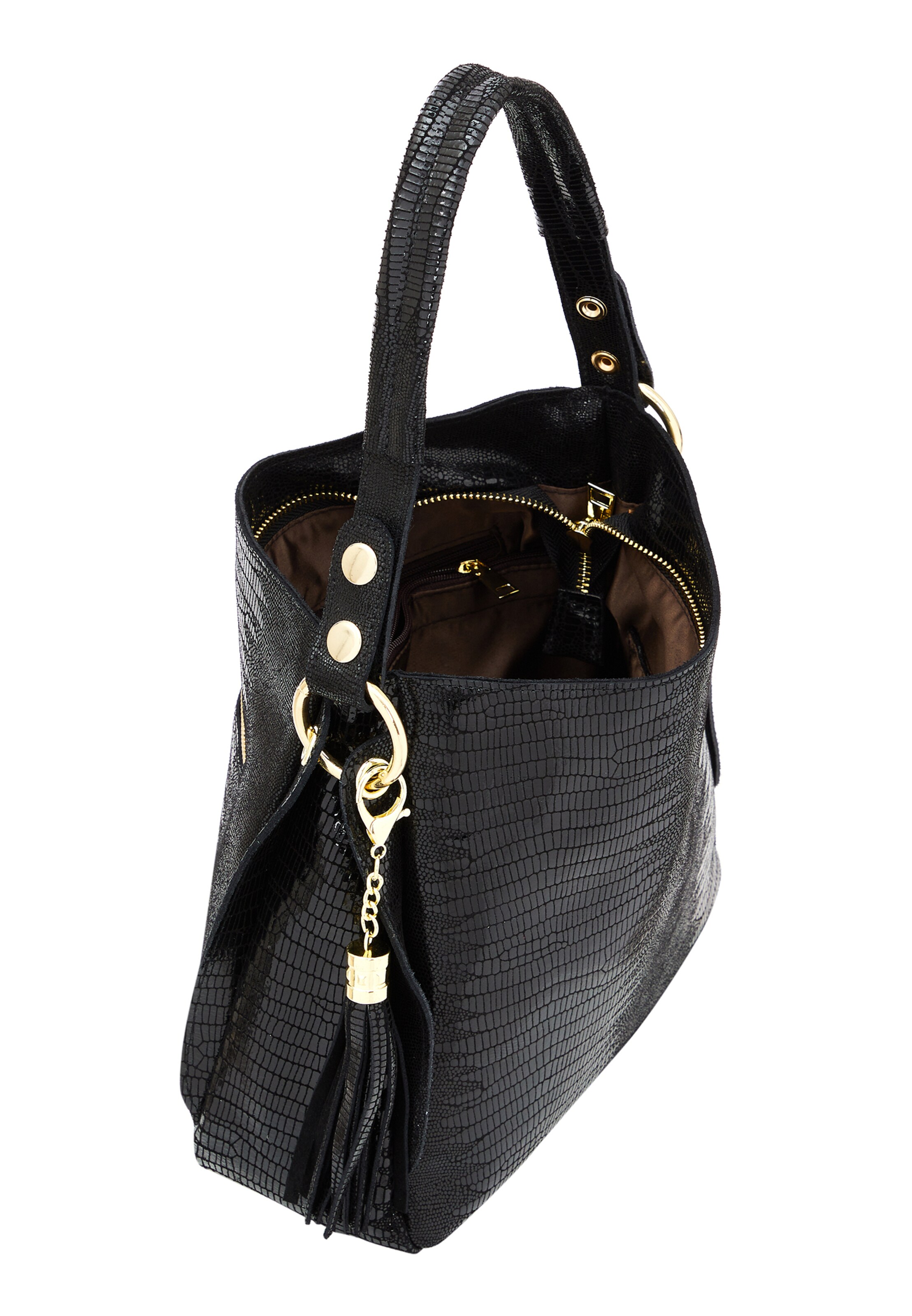 faina Torba za čez ramo | črna barva