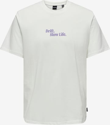 Only & Sons T-shirt 'KYE' i vit: framsida