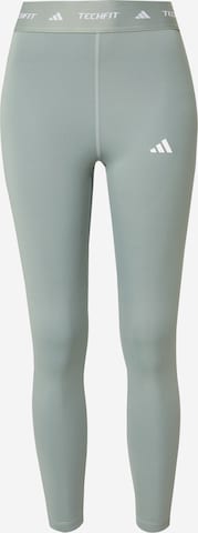 Pantalon de sport ADIDAS PERFORMANCE en vert : devant