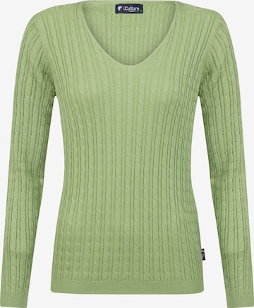 DENIM CULTURE - Jersey 'Beatrice' en verde: frente