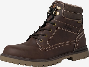 s.Oliver Lace-Up Boots in Brown: front