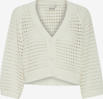 ICHI Knit Cardigan 'LALUHA' in White: front