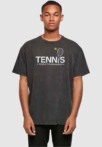 T-Shirt 'Tennis Racket' Merchcode en noir : devant