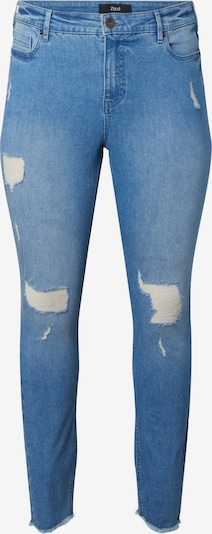 Zizzi Jean 'JSOEY AMY' en bleu denim, Vue avec produit