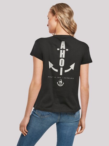 T-shirt 'Ahoi Anker Knut & Jan Hamburg' F4NT4STIC en noir : devant