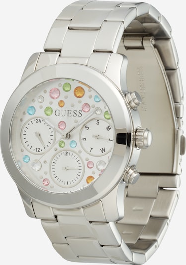 GUESS Analog watch in Turquoise / Orange / Silver / Transparent, Item view