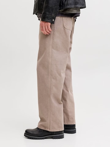 JACK & JONES Wide leg Trousers in Beige