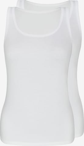 sassa Undershirt 'LOVELY SKIN' in White: front