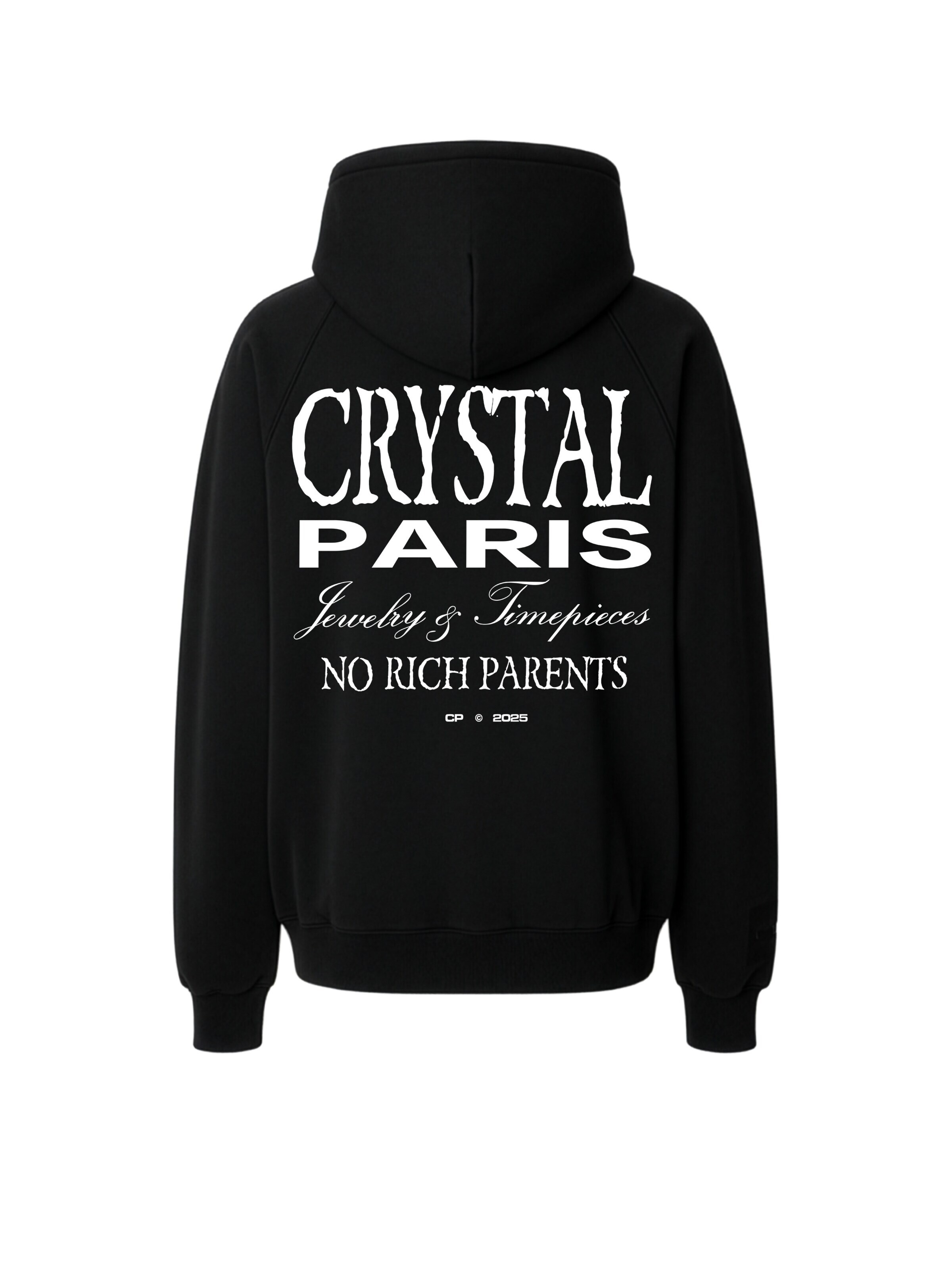 Crystal Paris Sweatshirt 'Rich' in Zwart