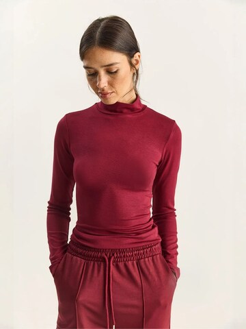 T-shirt Bianco Lucci en rouge