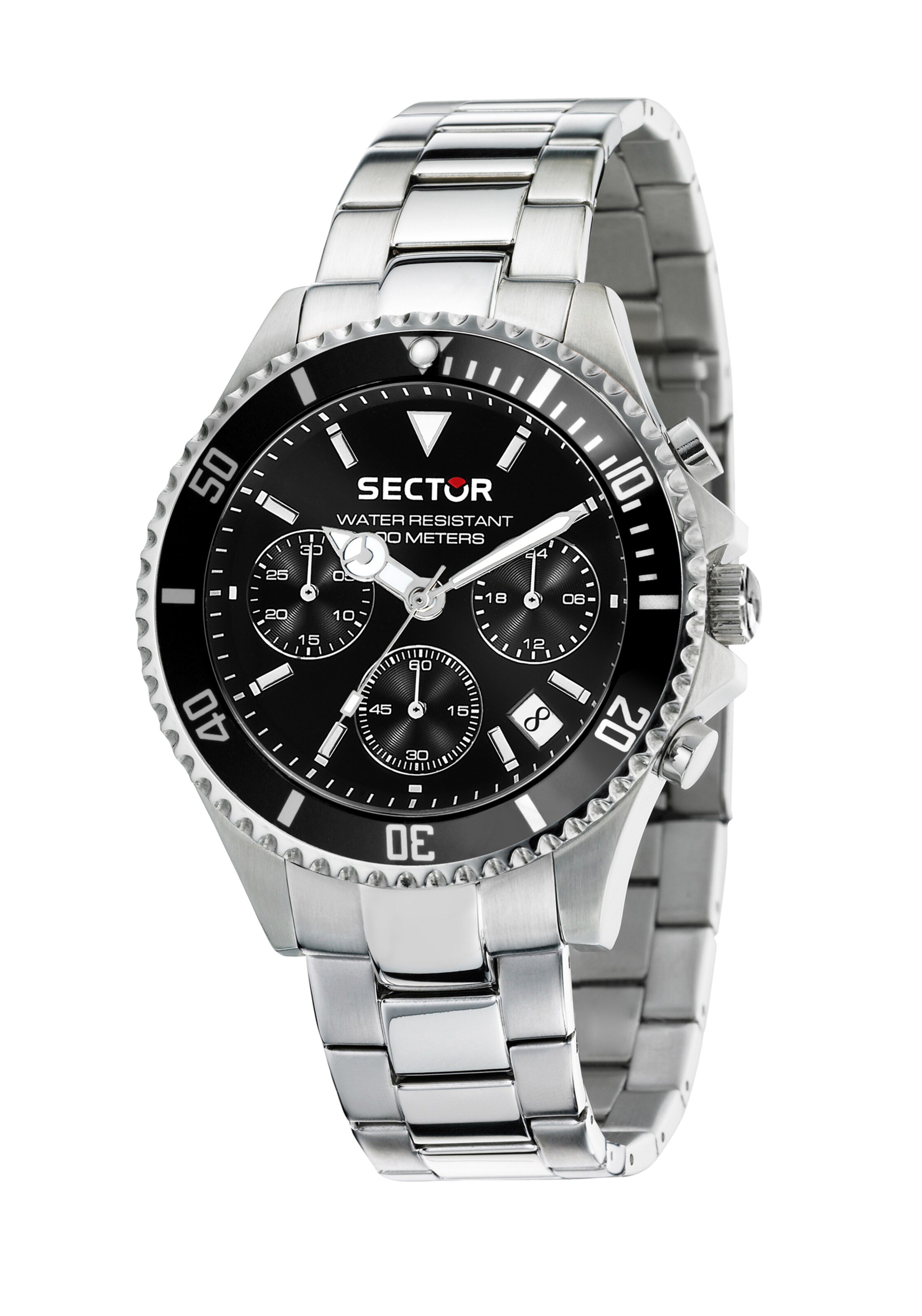 SECTOR Analog Watch in Silver: front