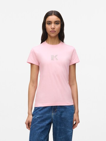 KARL LAGERFELD JEANS Shirt in Roze: voorkant