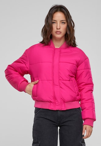 Veste mi-saison Urban Classics en rose : devant