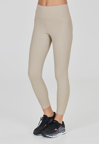 Athlecia Regular Workout Pants 'Aliya' in Beige: front