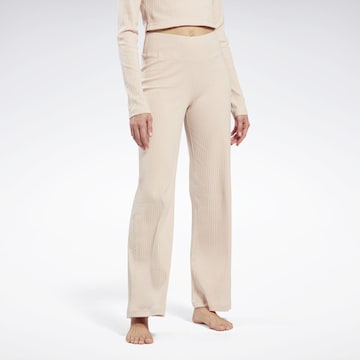 Reebok Loose fit Workout Pants in Beige: front