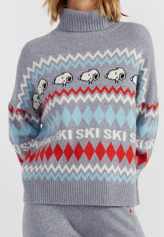 Chinti & Parker Pullover 'Snoopy Ski' i grå