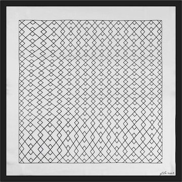 Foulard 'LABYRINTHE' di 19V69 ITALIA in bianco: frontale