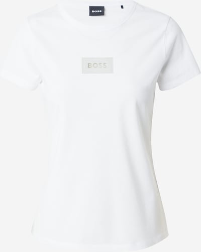 Marškinėliai 'Eventsa' iš BOSS Black, spalva – šviesiai pilka / balta, Prekių apžvalga