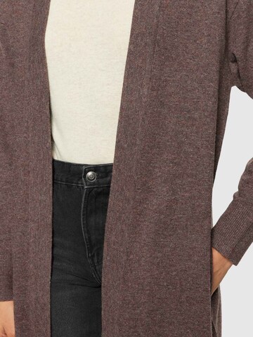 KnowledgeCotton Apparel Knit Cardigan in Brown