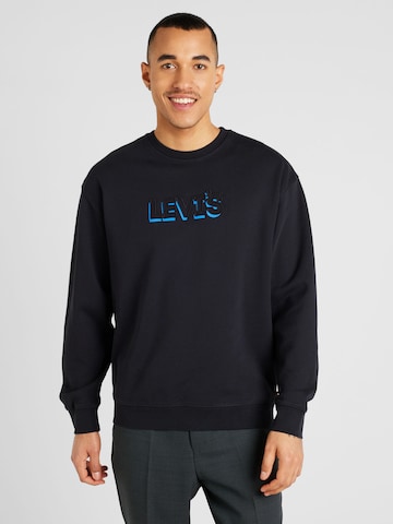 LEVI'S ® Sweatshirt 'Relaxd Graphic Crew' in Black: front