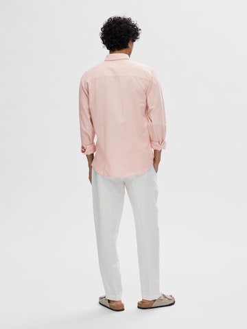 SELECTED HOMME - Ajuste estrecho Camisa de negocios en rosa