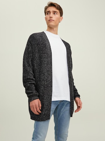 JACK & JONES Kardigan 'Rob' w kolorze czarny