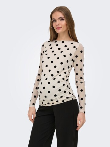 Only Maternity Shirt 'OLMLaguna' in Beige: front