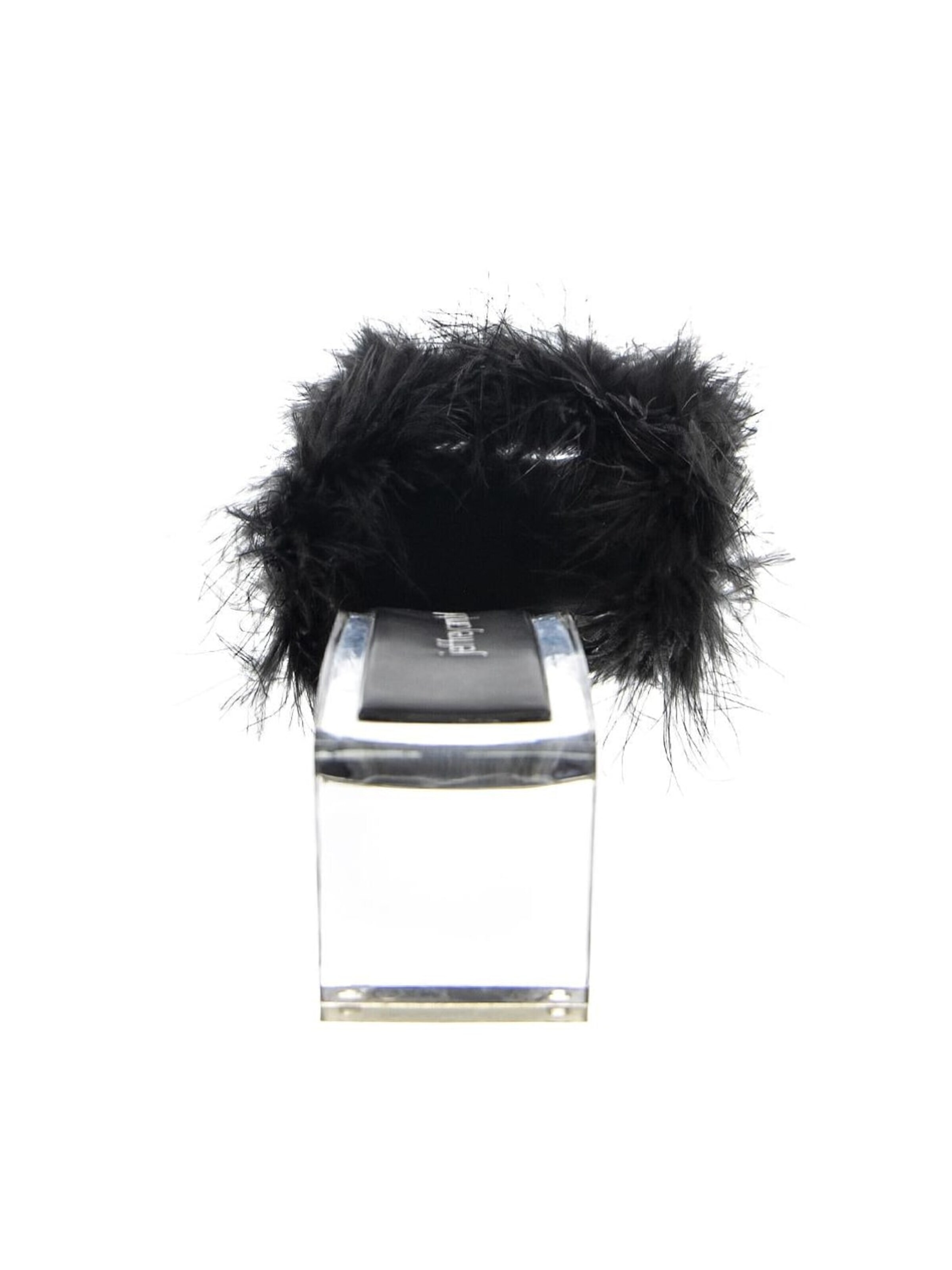 Jeffrey Campbell Sandały 'Womens Luxuries Black Faux Suede+Fur Sandals' w kolorze czarny