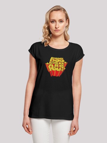 F4NT4STIC Shirt 'Scoopy Doo Where Are You?' in Black: front