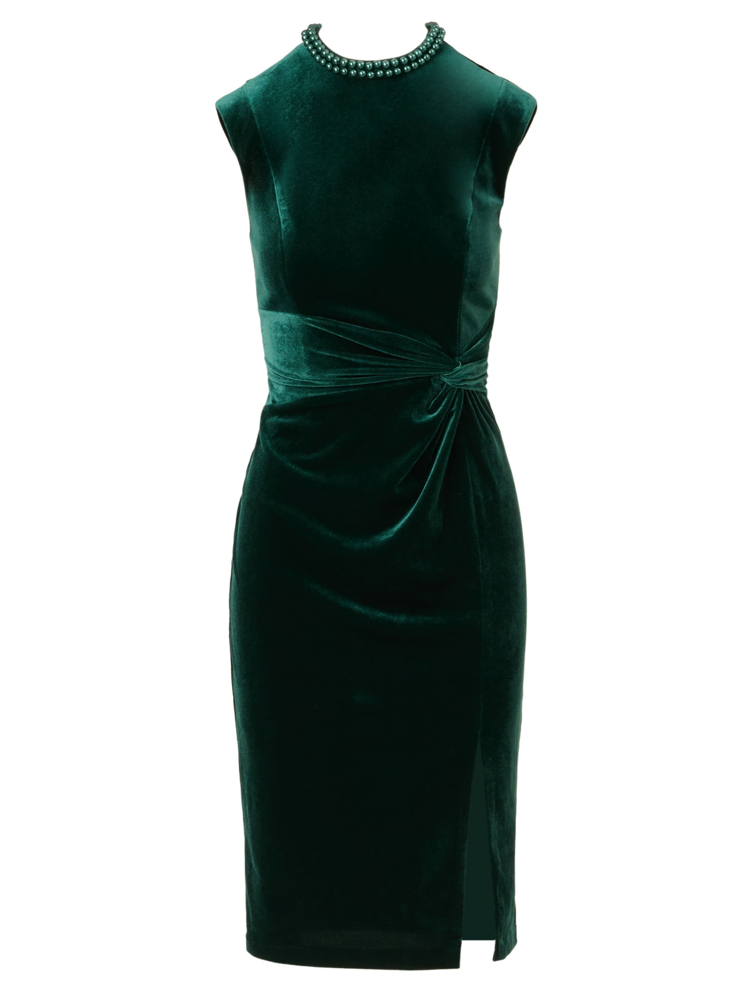 Adrianna Papell Cocktailjurk 'Mock Neck Midi Dress' in Groen: voorkant