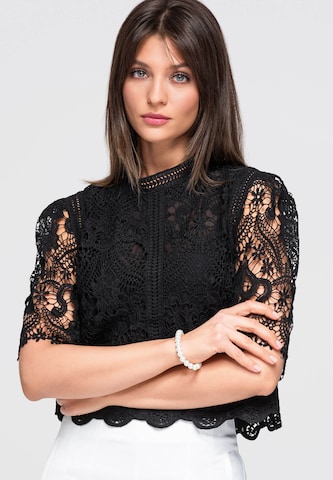 Ombre Bluse in Schwarz
