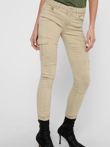 Coupe slim Pantalon cargo 'Missouri' ONLY en beige