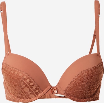 ESPRIT Push-up Bra in Brown: front