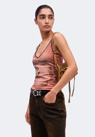 Wide leg Jeans di Ed Hardy in marrone