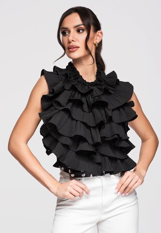 Ombre Top in Zwart