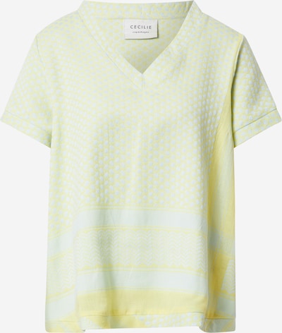 Cecilie Copenhagen T-shirt en jaune / vert pastel, Vue avec produit