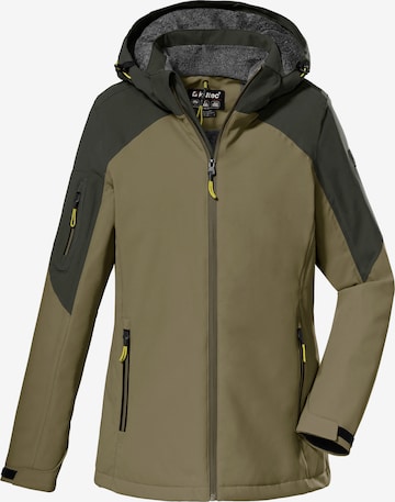 KILLTEC Outdoor Jacket 'KOW' in Green: front