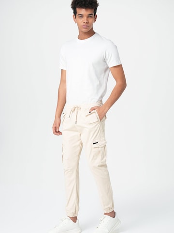 Coupe slim Pantalon cargo M.O.D MIRACLE OF DENIM en beige : devant